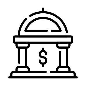 Bank, Finance, Institute, Property, Estate icon