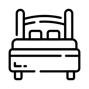 Bed, Bedroom, Furniture, Bedstead, Interior icon