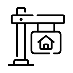 Board, Signboard, Hanging, Home, House icon