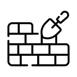 Bricklaying, Masonry, Bricks, Wall, Plastering icon