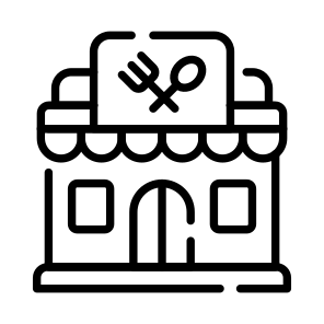 Cafe, Restaurant, Shop, Property, Estate icon