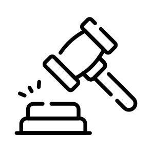 Gavel, Hammer, Court, Order, Law icon