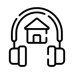 Headphones, Support, Service, Home, House icon