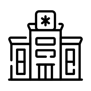 Hospital, Medical, Clinic, Property, Estate icon