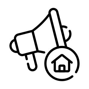 Marketing, Megaphone, Promotion, Loudspeaker, Home icon