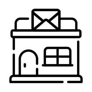 Post, Office, Entrance, Property, Estate icon