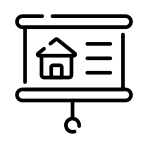 Presentation, Board, Home, House, Residence icon