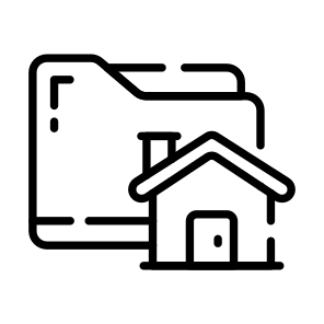 Record, File, Folder, Home, House icon