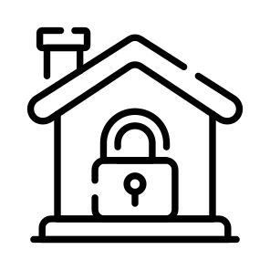 Secure, Lock, Home, House, Residence icon