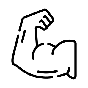 Muscle, Biceps, Triceps, Flex, Strength icon