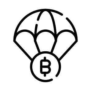 Airdrop, Payment, Bitcoin, Crypto, Cryptocurrency icon