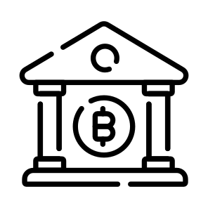 Bank, Deposit, Building, Bitcoin, Crypto icon
