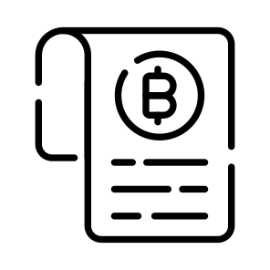 Bill, Invoice, Receipt, Statement, Crypto icon