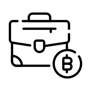 Briefcase, Bag, Handbag, Bitcoin, Crypto icon