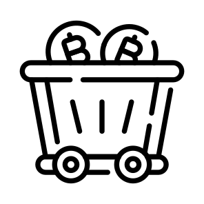 Cart, Trolley, Mining, Bitcoin, Crypto icon