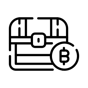 Chest, Treasure, Asset, Bitcoin, Crypto icon