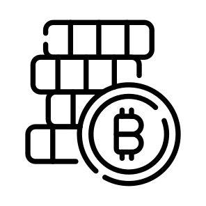 Coins, Bitcoins, Crypto, Cryptocurrency, Blockchain icon