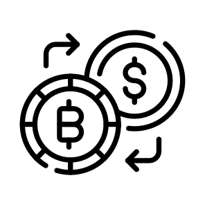 Exchange, Trading, Bitcoin, Crypto, Cryptocurrency icon