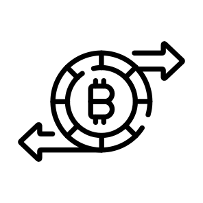 Exchange, Transfer, Bitcoin, Crypto, Cryptocurrency icon