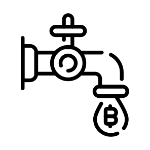 Flow, Tap, Faucet, Liquidity, Bitcoin icon