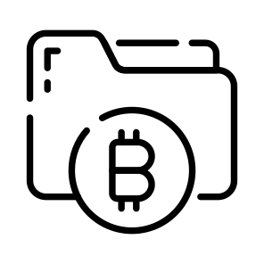 Folder, Record, Archive, Bitcoin, Crypto icon
