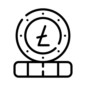 Litecoin, Token, Asset, Crypto, Cryptocurrency icon