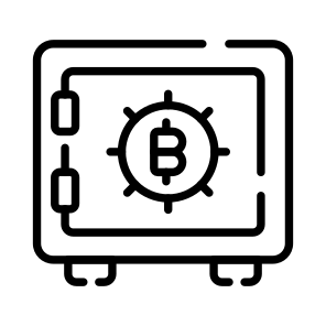 Locker, Vault, Safe, Deposit, Bitcoin icon