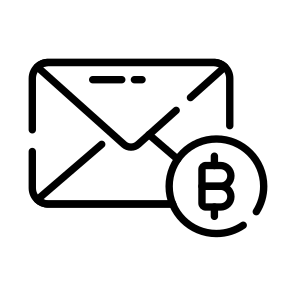 Mail, Email, Communication, Bitcoin, Crypto icon