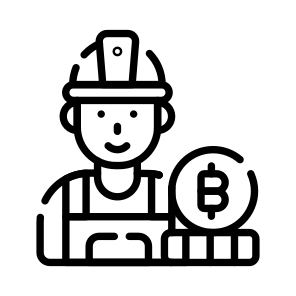Miner, Worker, Labour, Person, Bitcoin icon
