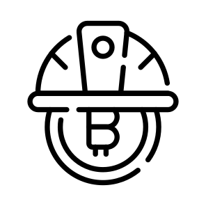 Mining, Hat, Cap, Bitcoin, Crypto icon