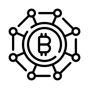 Network, Connection, Bitcoin, Crypto, Cryptocurrency icon