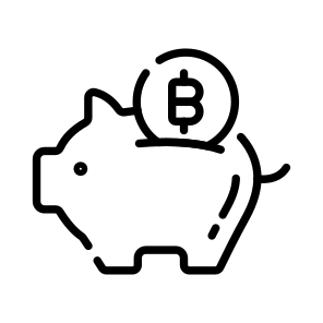 Piggy, Saving, Deposit, Bitcoin, Crypto icon