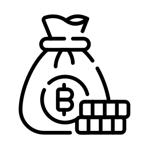 Sack, Pouch, Bag, Bitcoin, Crypto icon