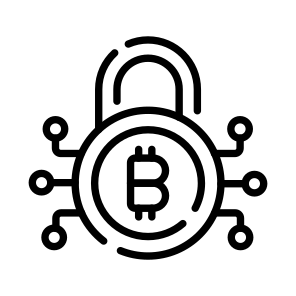 Security, Protection, Bitcoin, Crypto, Cryptocurrency icon