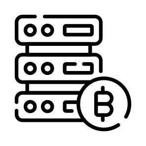 Server, Storage, Datacenter, Bitcoin, Crypto icon
