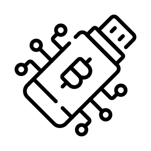 Usb, Pendrive, Storage, Memory, Bitcoin icon