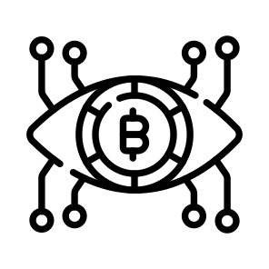 Vision, Eye, Monitoring, Asset, Bitcoin icon