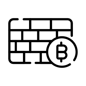 Wall, Bitcoin, Crypto, Cryptocurrency, Blockchain icon