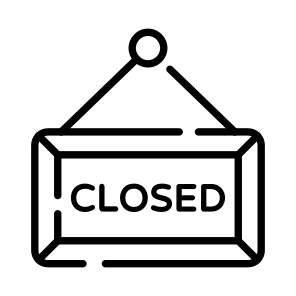 Closed, Sign, Signboard, Signage, Board icon