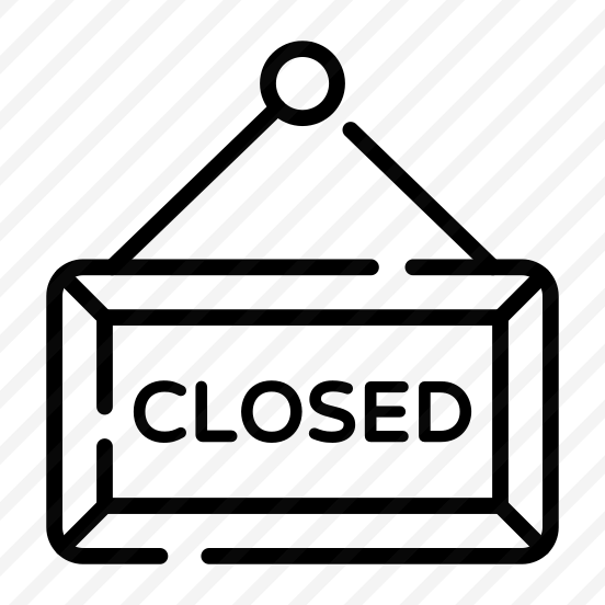 Closed, Sign, Signboard, Signage, Board preview