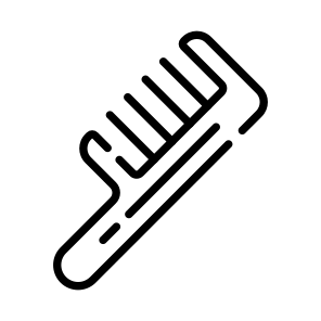Comb, Detangler, Hairstyling, Hairdressing, Hair icon