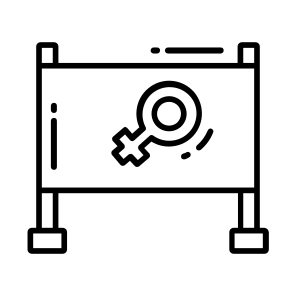 Board, Banner, Label, Protest, Gender, icon