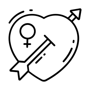 Cupid, Heart, Arrow, Gender, Women Day, icon