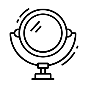 Mirror, Reflector, Glass, Vanity, Reflection, icon