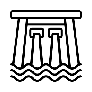 Dam, Water Barrier, Hydroelectric Dam, Hydropower, Hydro Energy icon