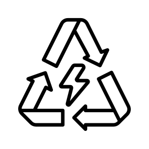 Energy Recycle, Energy Recovery, Power Reuse, Renewable Energy, Sustainable icon