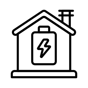Home Energy, House Energy, Electricity, Power Storage, Building Power icon