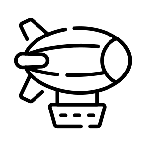 Airship, Blimp, Zeppelin, Dirigible, Vehicle icon