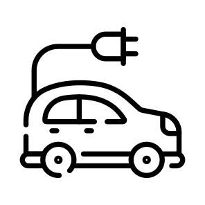 Electric, Car, Automotive, Automobile, Vehicle icon