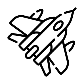 Jet, Spaceship, Spacecraft, Vehicle, Transport icon